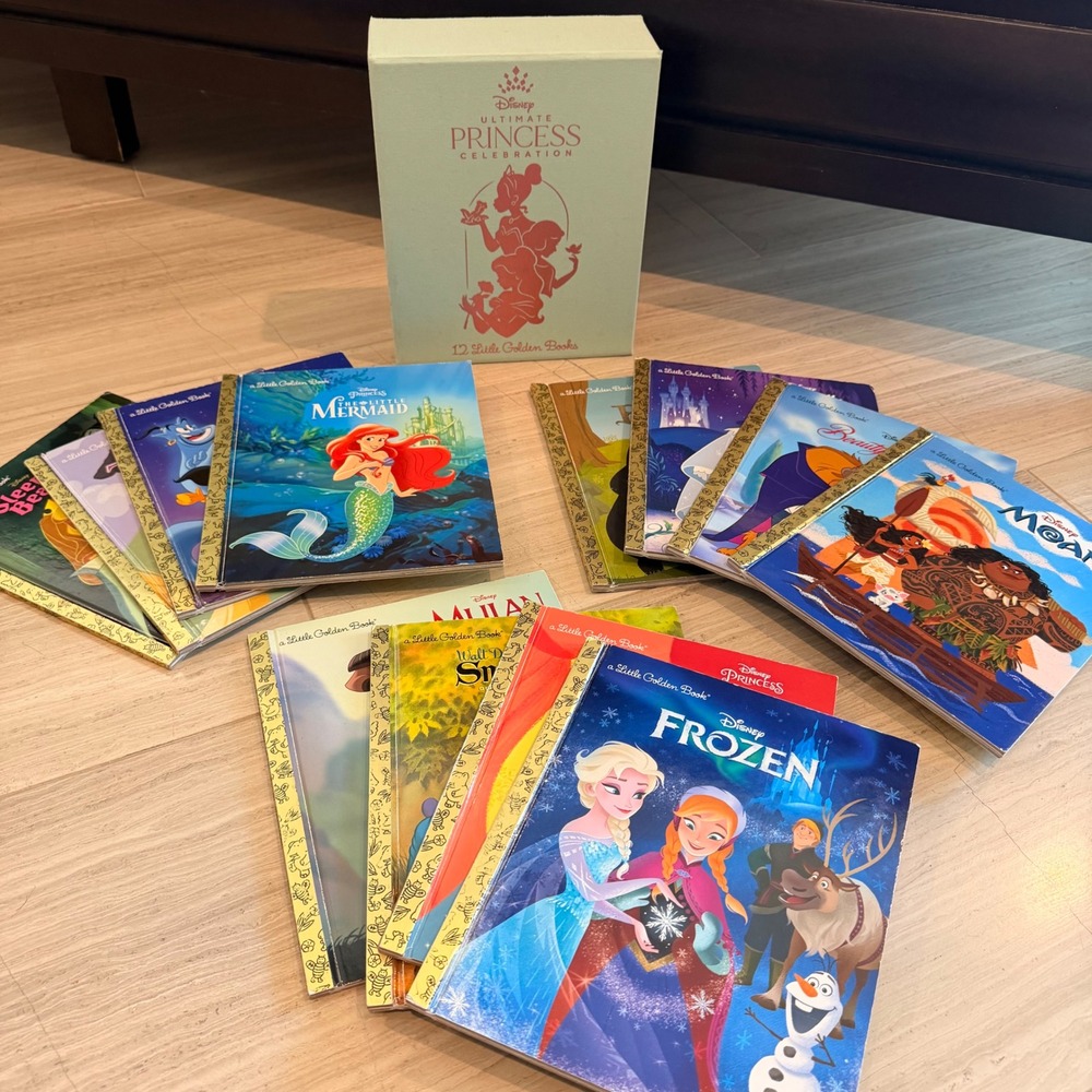 Disney Little Golden Books Ultimate Princess Celebration 12 Book Set EUC